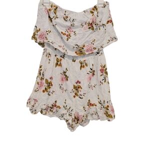 Floral Off-Shoulder Romper American Eagle